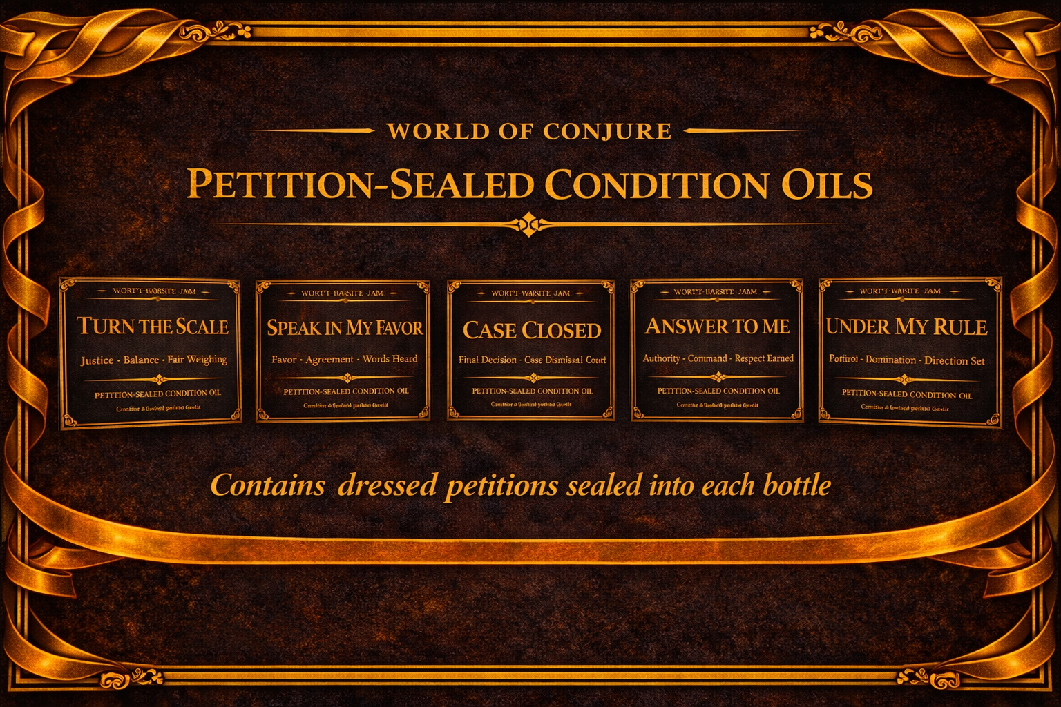 PETITION-SEALED ROOTWORK OILS