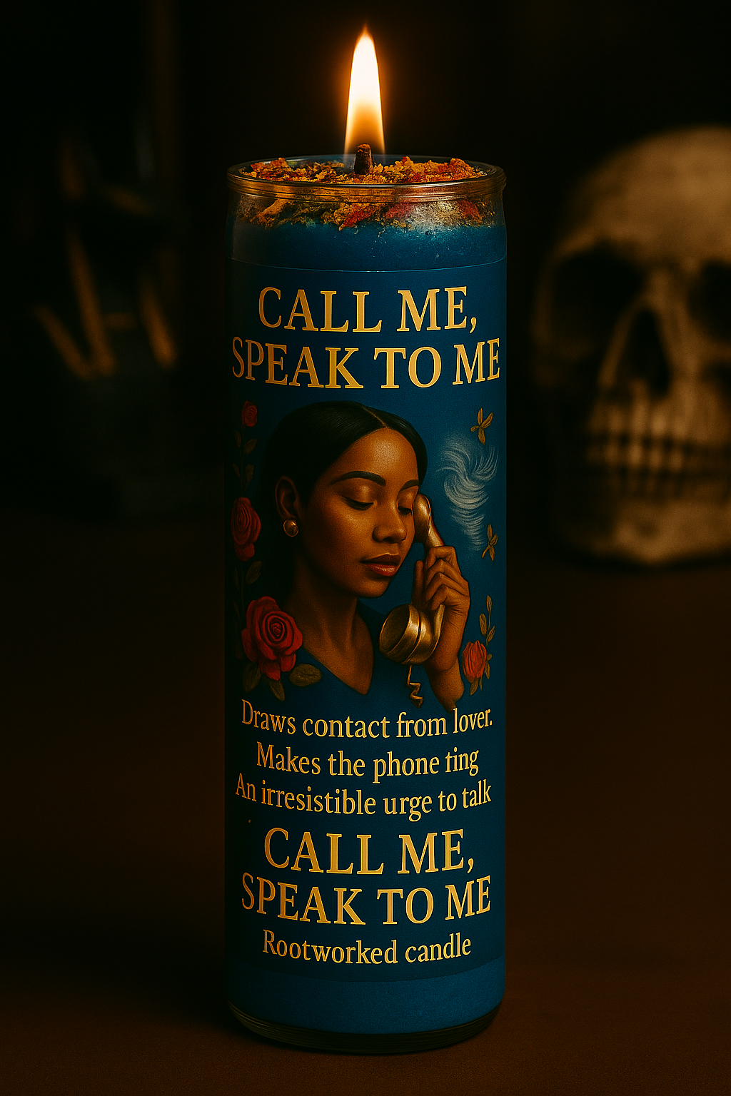 Call Me, Speak to Me Candle | Rootwork Spell Candle for Contact, Communication & Phone Calls