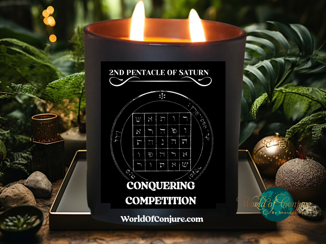 CONQUERING COMPETITION | King Solomon 2nd Pentacle of Saturn Ritual Candle Kit