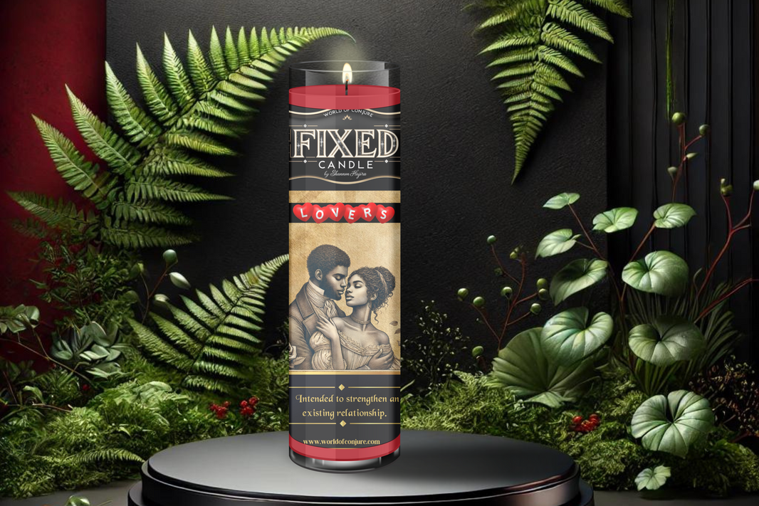 Lovers Candle | Reignite Passion, Restore Connection, Deepen Love | Fixed Dressed 7 Day Glass Candle