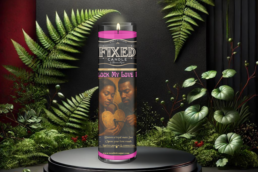 Unblock My Love Life Candle | Break Curses, Call In Real Love, Keep Interference Out | Fixed Dressed 7 Day Glass Candle