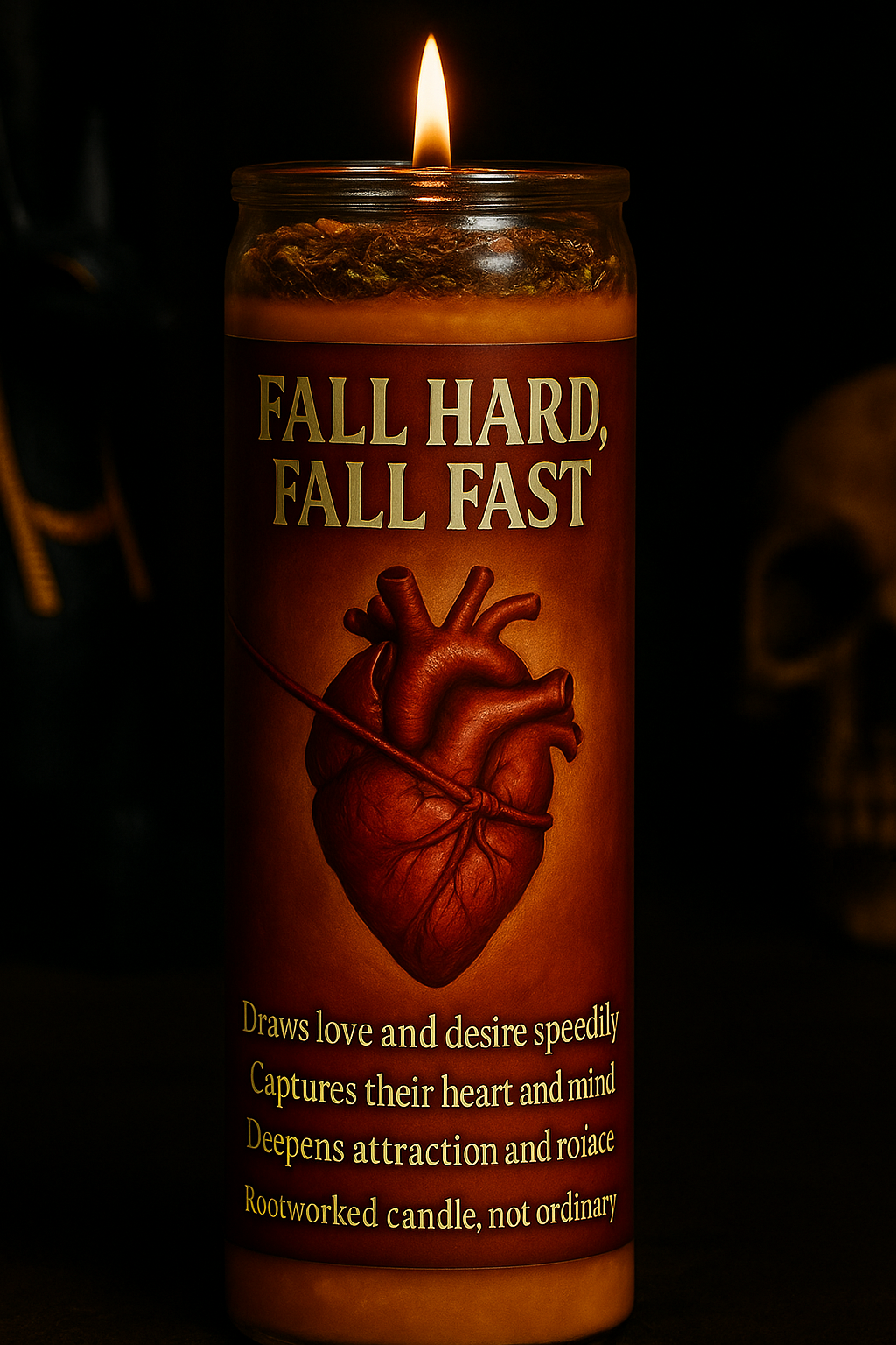 Fall Hard Fall Fast | Love Conjure | Obsession Attraction | Rootwork Fixed Candle