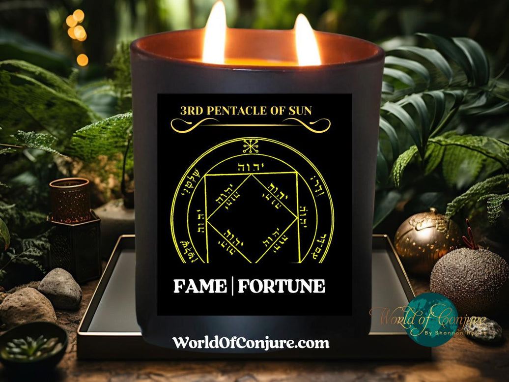 Fame | Fortune | 3rd Pentacle of the Sun Conjure Candle Kit | King Solomon
