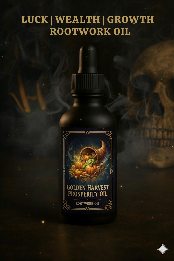 Golden Harvest Prosperity Oil | Luck | Wealth | Growth | Rootwork Oil