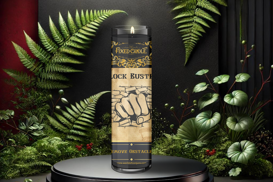BreakThrough Candle | Blockbuster Ritual | Remove Obstacles & Open Roads | Fixed Dressed 7 Day Glass Candle
