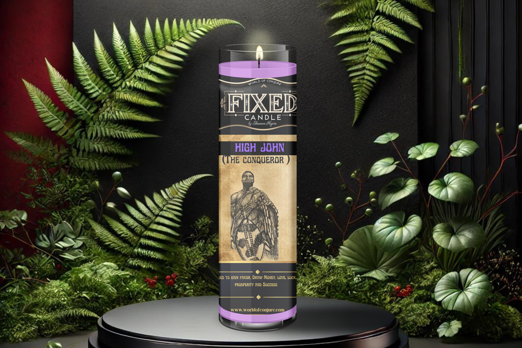High John the Conqueror Candle | Power, Victory & Spiritual Dominance | Fixed Dressed 7 Day Glass Candle