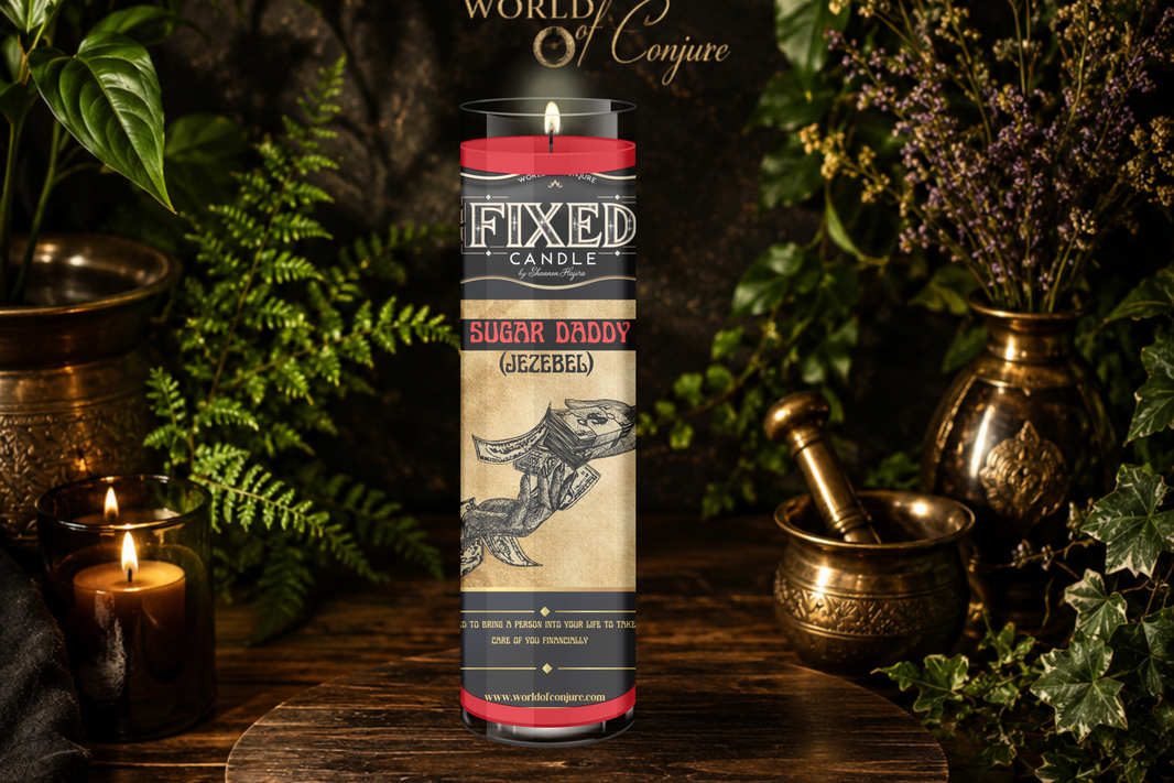 Suga Daddy Candle | Jezebel Power, Luxury, High-Roller Attraction | Fixed Dressed 7 Day Glass Candle