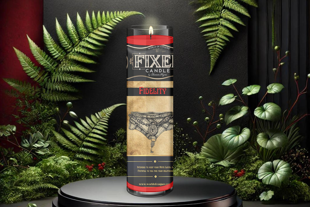 Fidelity Candle | Stop Cheating, Seal Commitment, Keep ‘Em Home | Fixed Dressed 7 Day Glass Candle