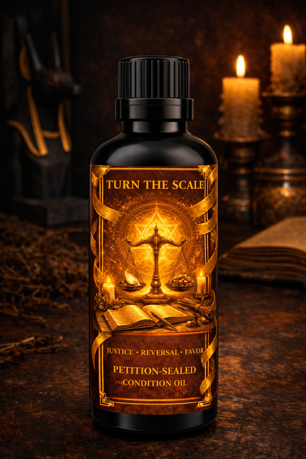 Turn the Scale Condition Oil | Justice • Reversal • Favor | Petition-Sealed Rootwork Oil
