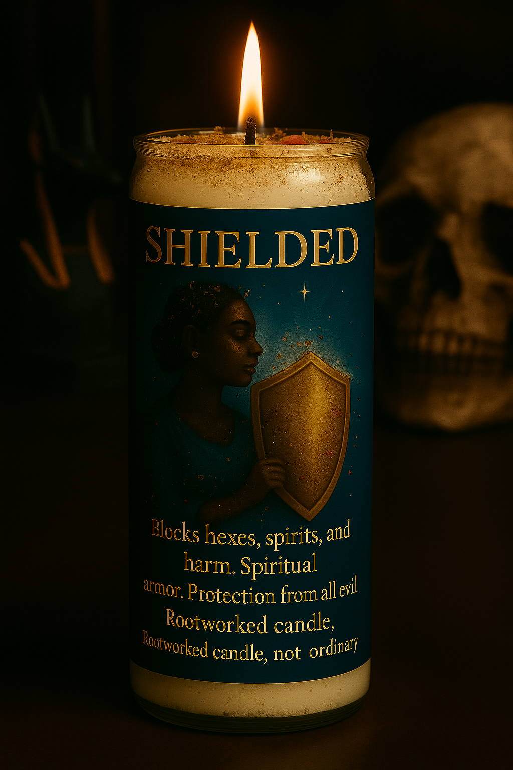 Shielded | Protection Candle | Block Hexes, Spirits & Harm | Rootworked Candle