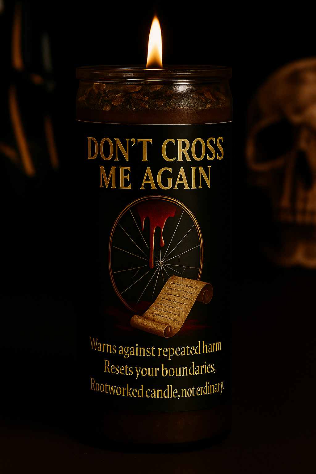 Don’t Cross Me Again | Revenge | Karmic Justice | Spiritual Boundary Reset Rootworked Candle
