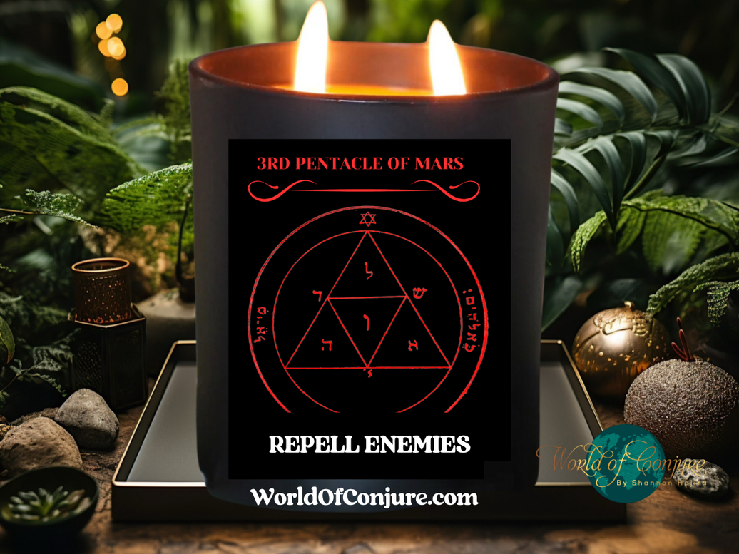 Repell Enemies| King Solomon 3rd Pentacle of Mars Ritual Candle Kit