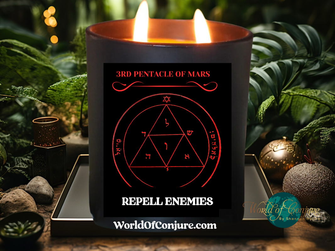 Repell Enemies| King Solomon 3rd Pentacle of Mars Ritual Candle Kit