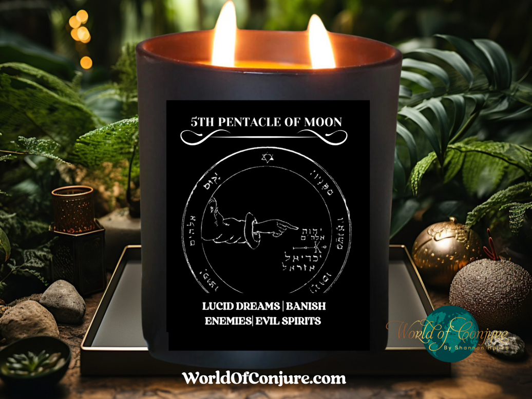 Lucid Dreams | Banish Enemies | Evil Spirits King Solomon 5th Pentacle of the Moon Ritual Candle Kit