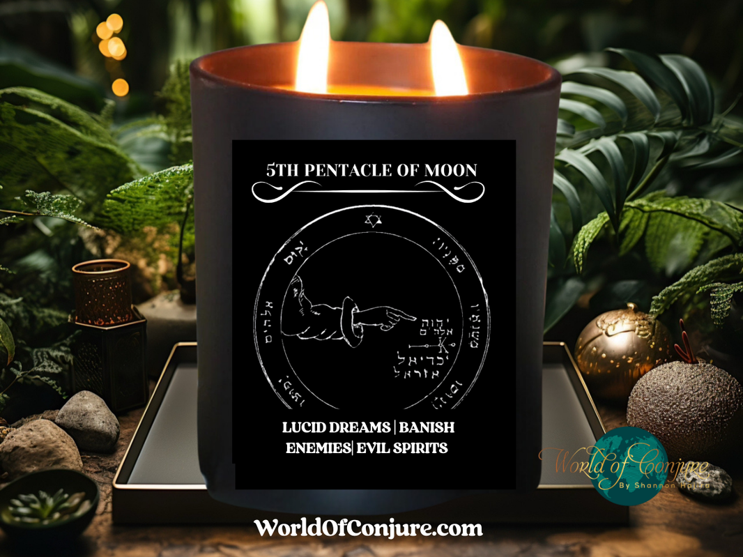 Lucid Dreams | Banish Enemies | Evil Spirits King Solomon 5th Pentacle of the Moon Ritual Candle Kit