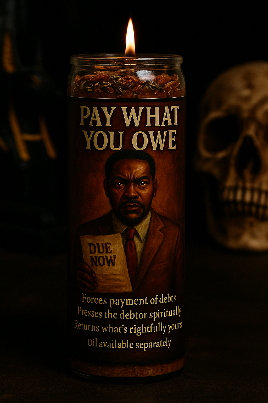 Pay What You Owe Candle | Debt Recovery | Spiritual Collections | Bring My Money | Rootwork Fixed Candle