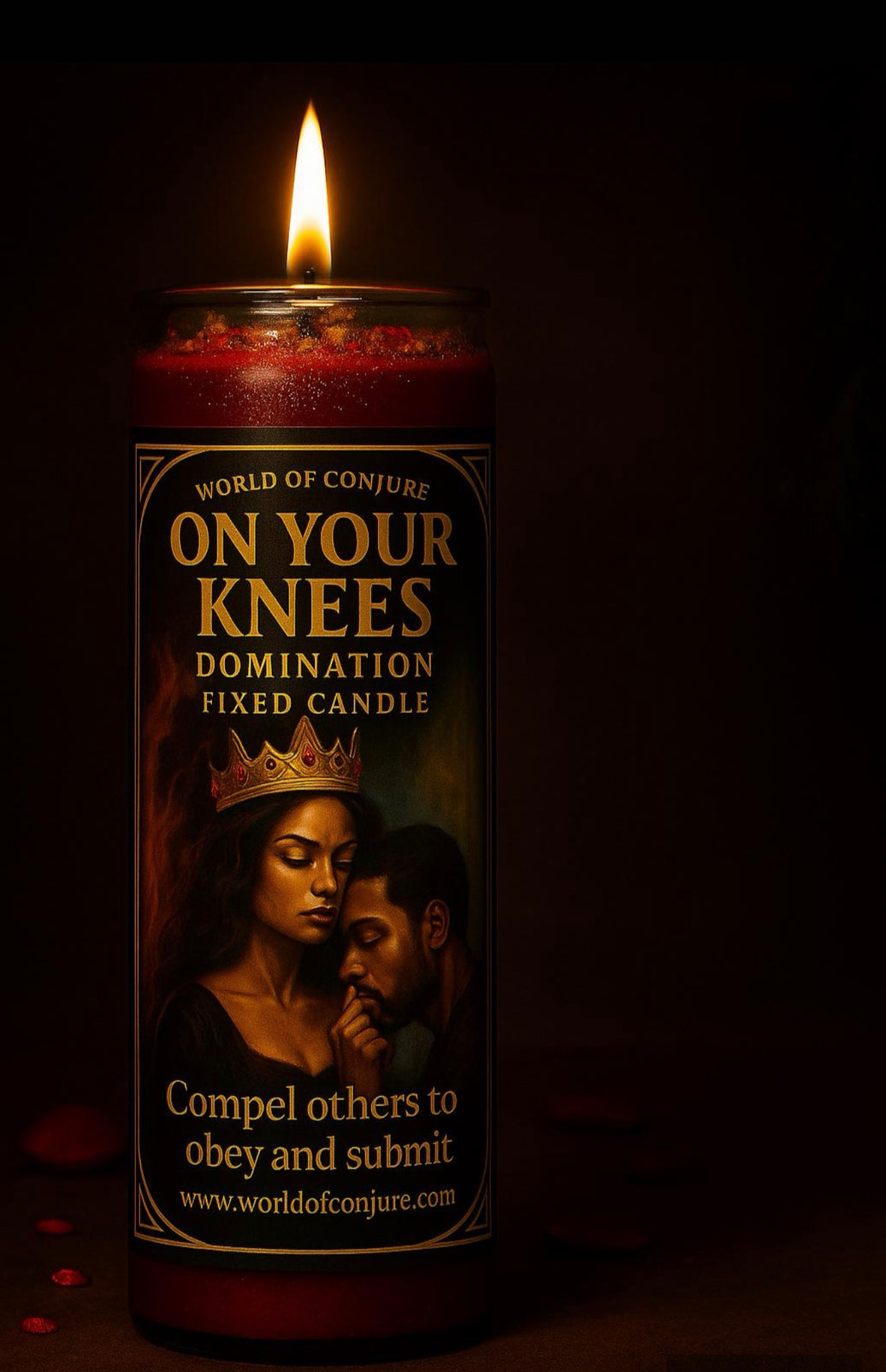 ON YOUR KNEES | Domination Control Candle | Compel, Obey & Submit | 7 Day Fixed Candle