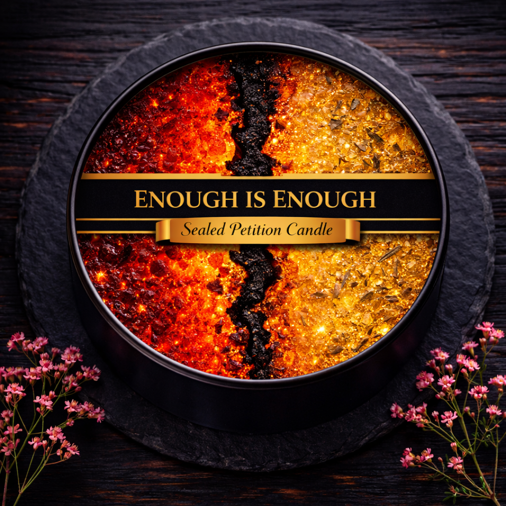 Enough Is Enough | Sealed Petition Conjure Candle | Cut It Off • Break Cycles • Shut It Down