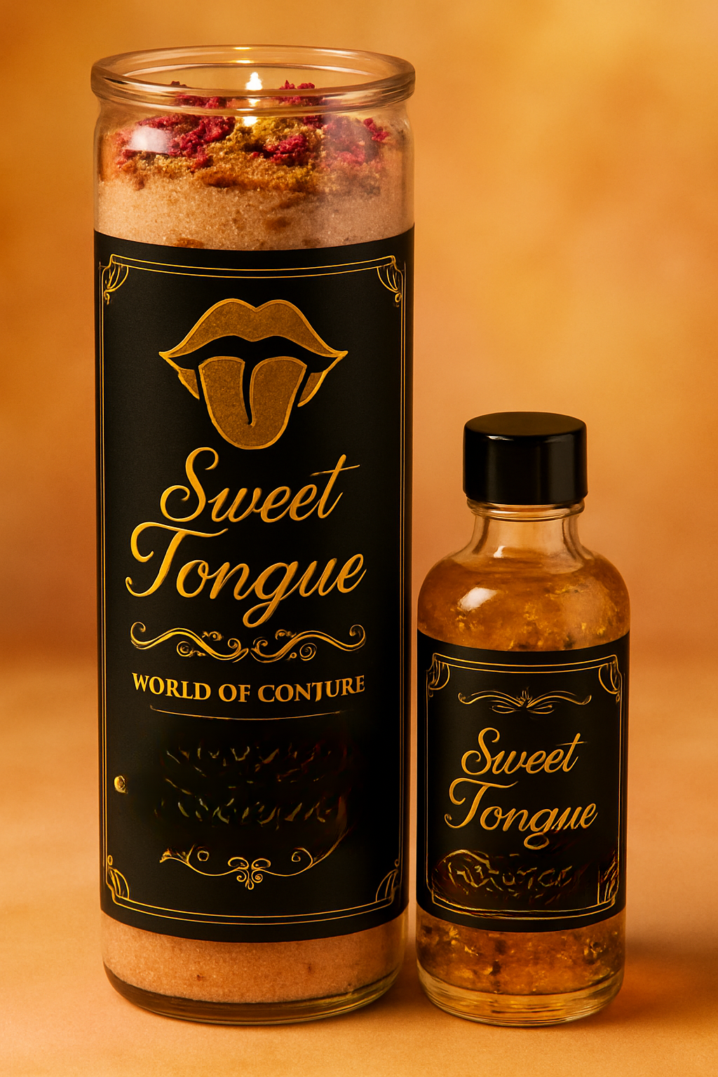 💋 Sweet Tongue Candle & Oil Duo for Persuasion & Influence | Speak It, Get It, Keep It