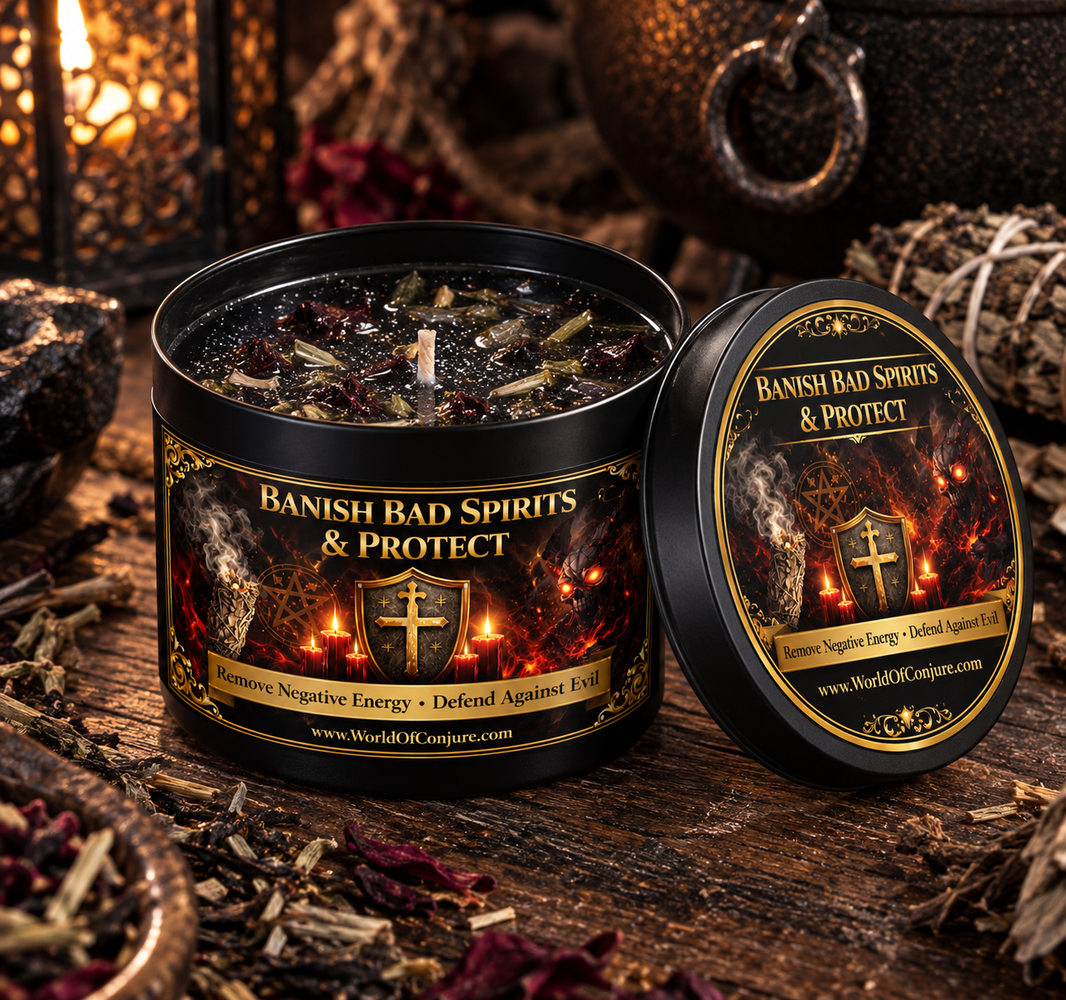 Banish Bad Spirits & Protect Spell Candle