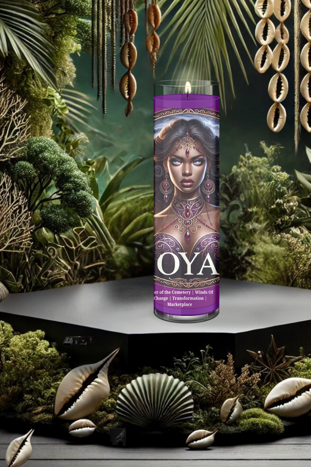 Oya Orisha Offering Candle