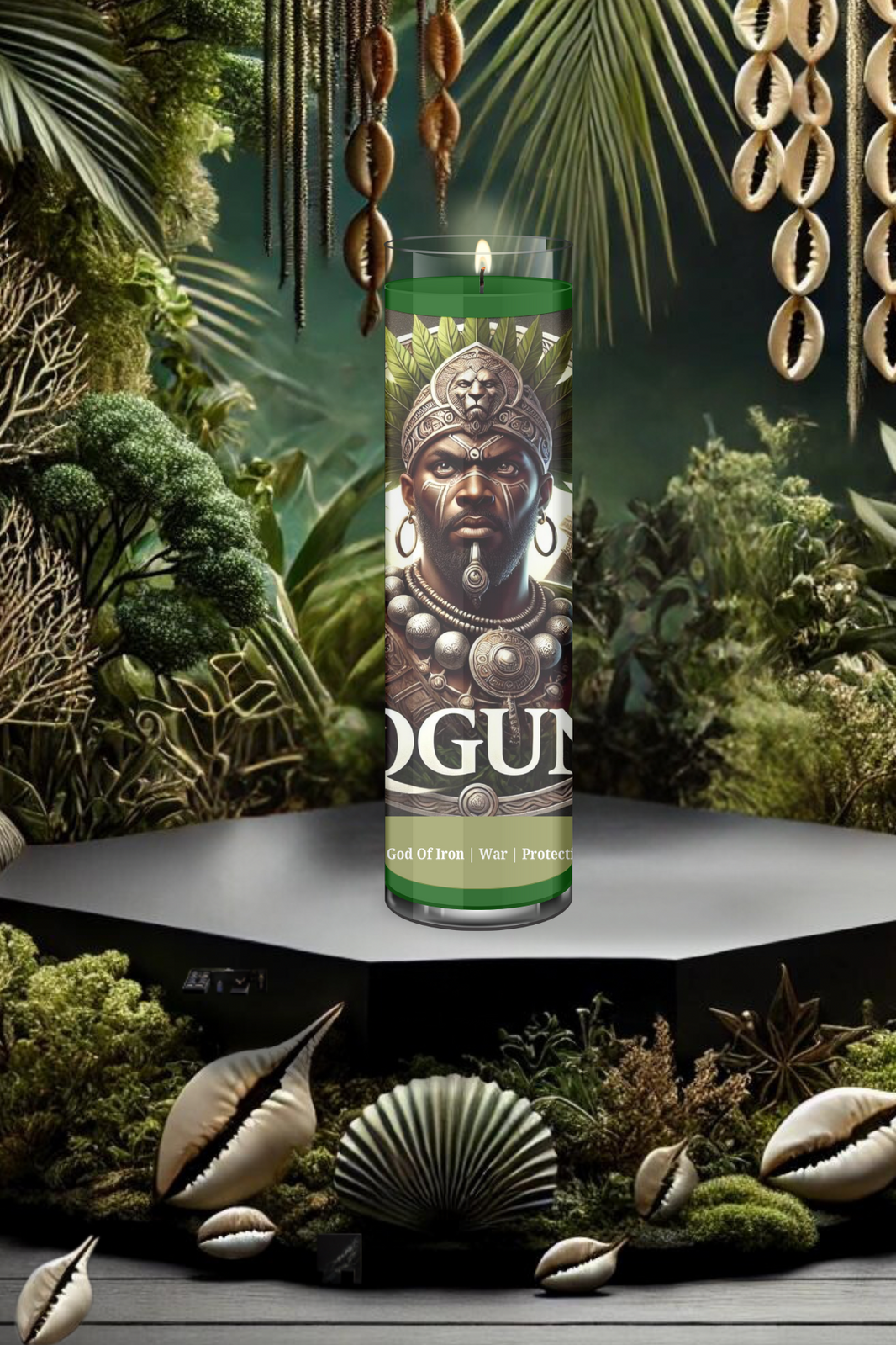 Vela de ofrenda a Ogun Orisha