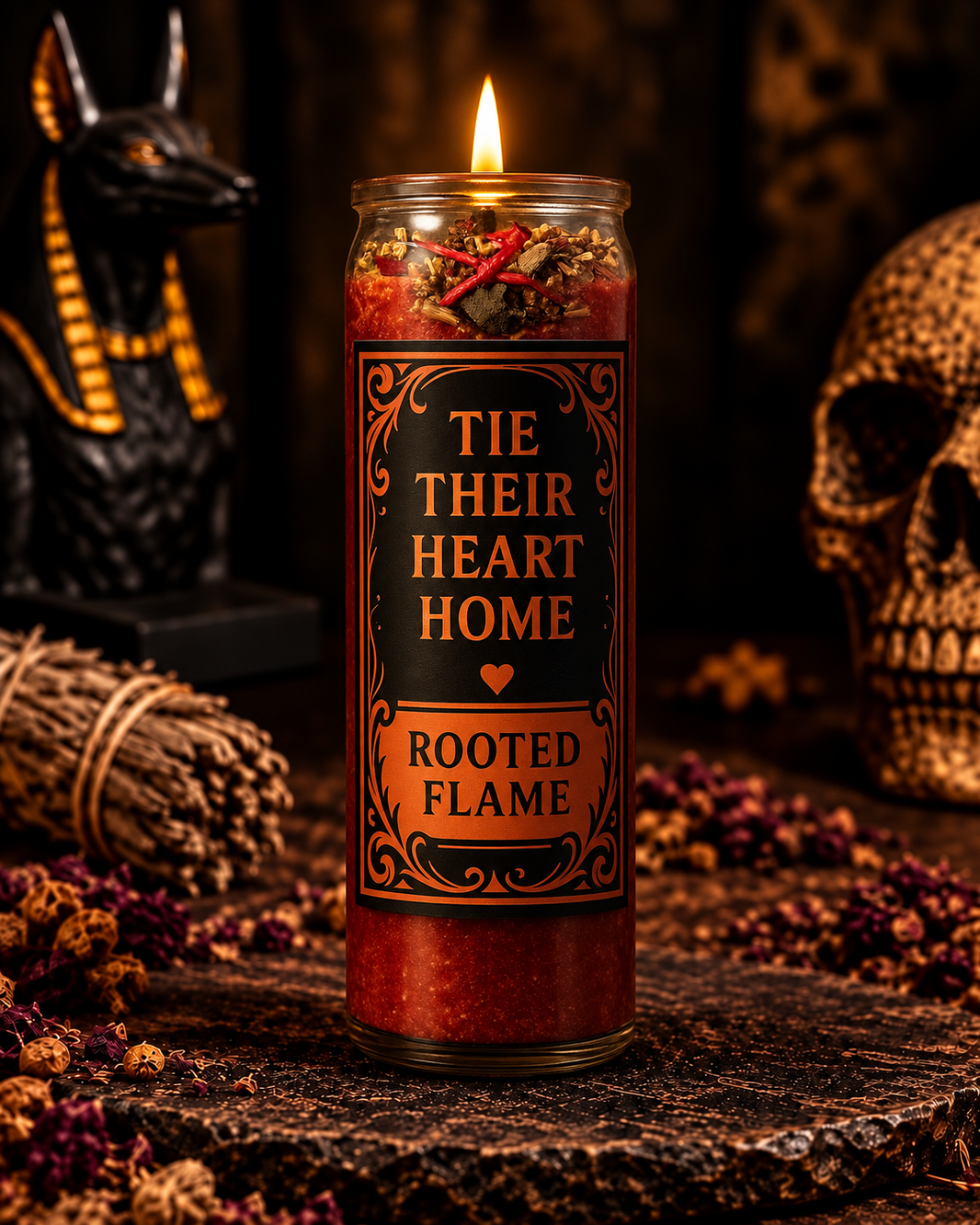 Tie Their Heart Home | Lover Return, Binding | Rooted Flame Ritual Candle & Oil Duo