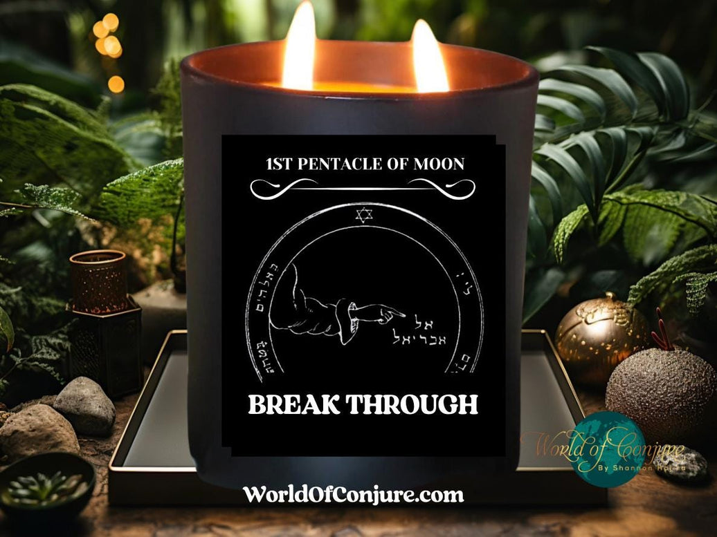 BREAKTHROUGH | 1st Pentacle of the Moon Conjure Candle Kit| King Solomon