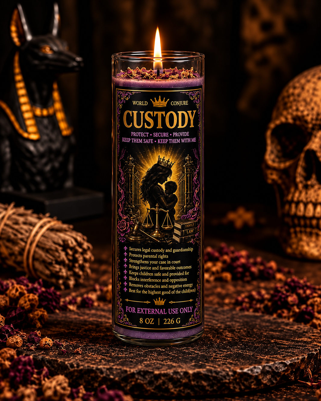 Custody | Protect • Secure • Provide | Candle & Oil Duo