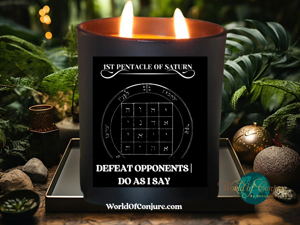 DEFEAT OPPONENTS | DO AS I SAY |King Solomon 1st Pentacle of Saturn Ritual Candle Kit
