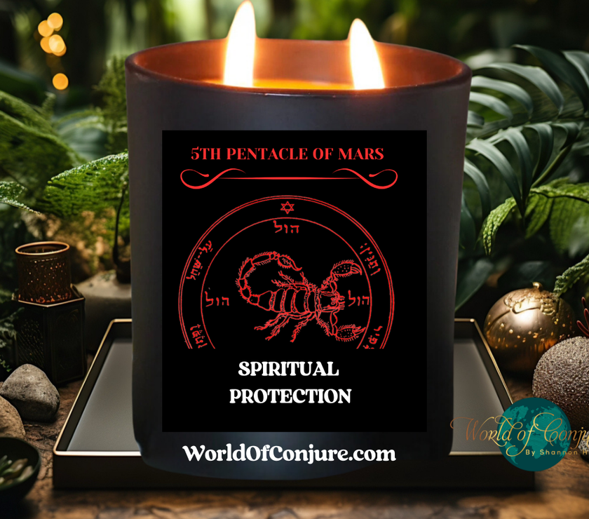 SPIRITUAL PROTECTION | King Solomon 5th Pentacle of Mars Ritual Candle Kit