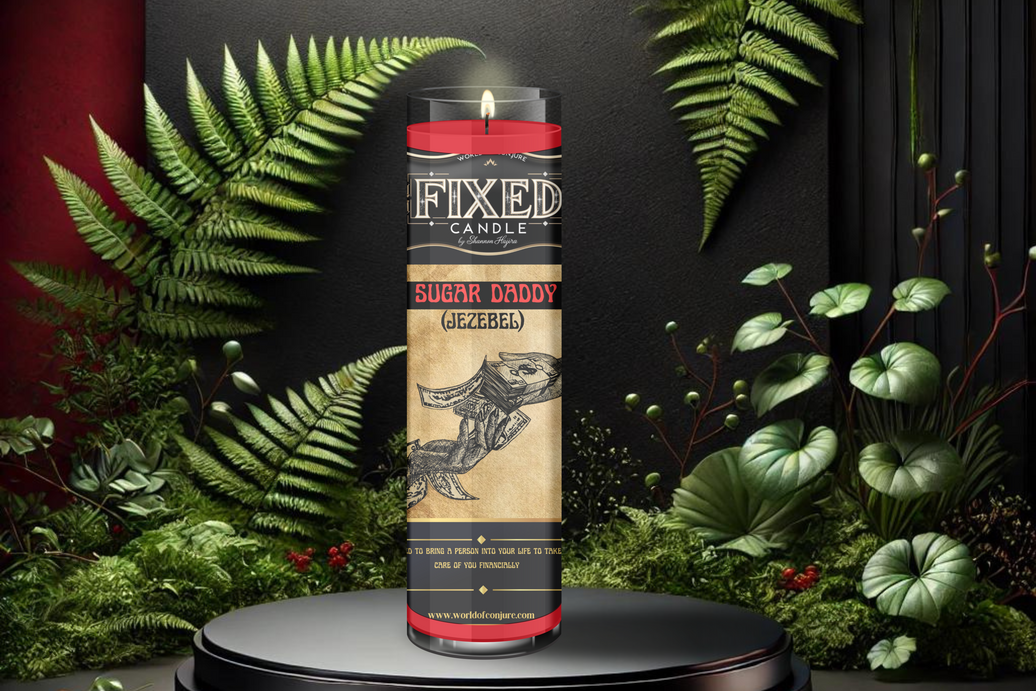 Suga Daddy Candle | Jezebel Power, Luxury, High-Roller Attraction | Fixed Dressed 7 Day Glass Candle
