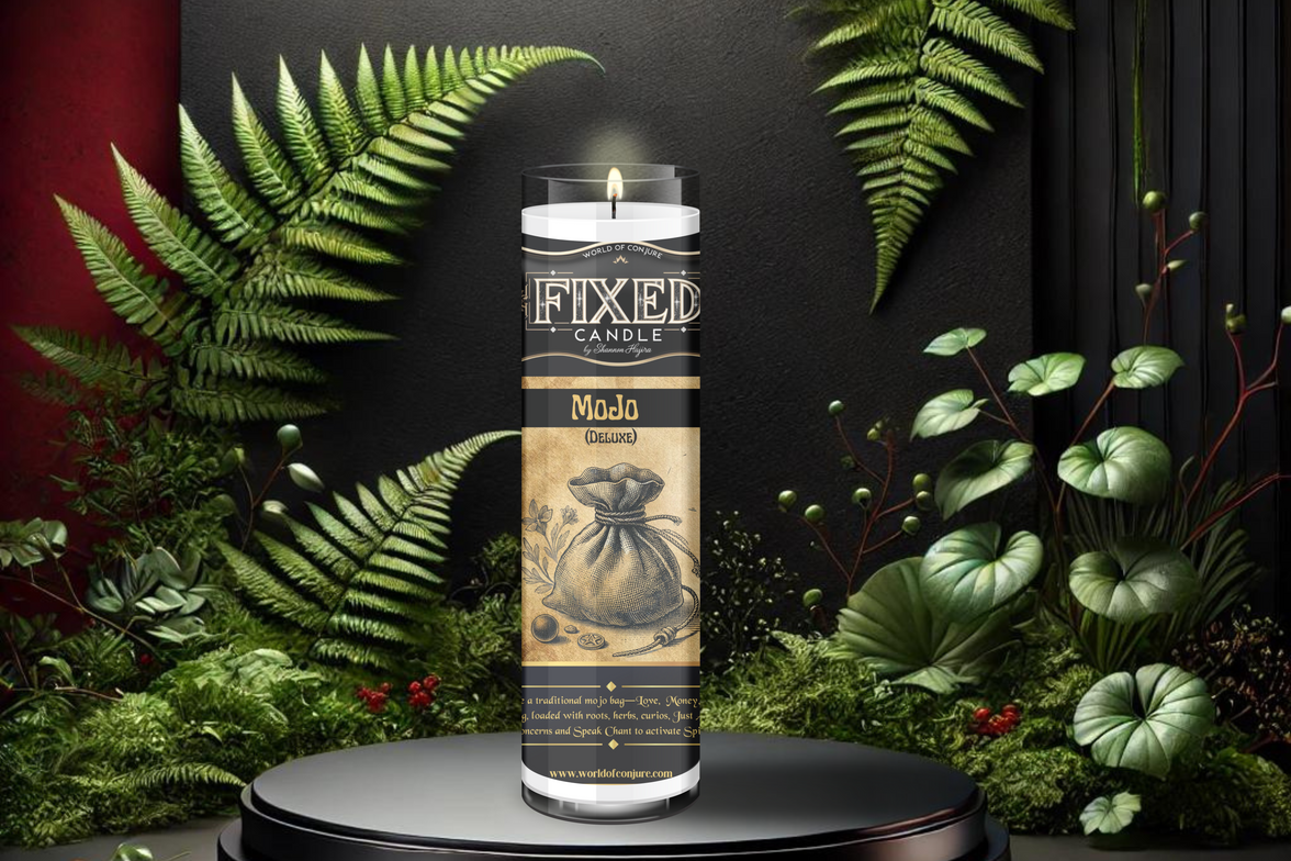 Mojo Candle | Working Spirit in Flame | Fixed Dressed 7 Day Conjure Candle