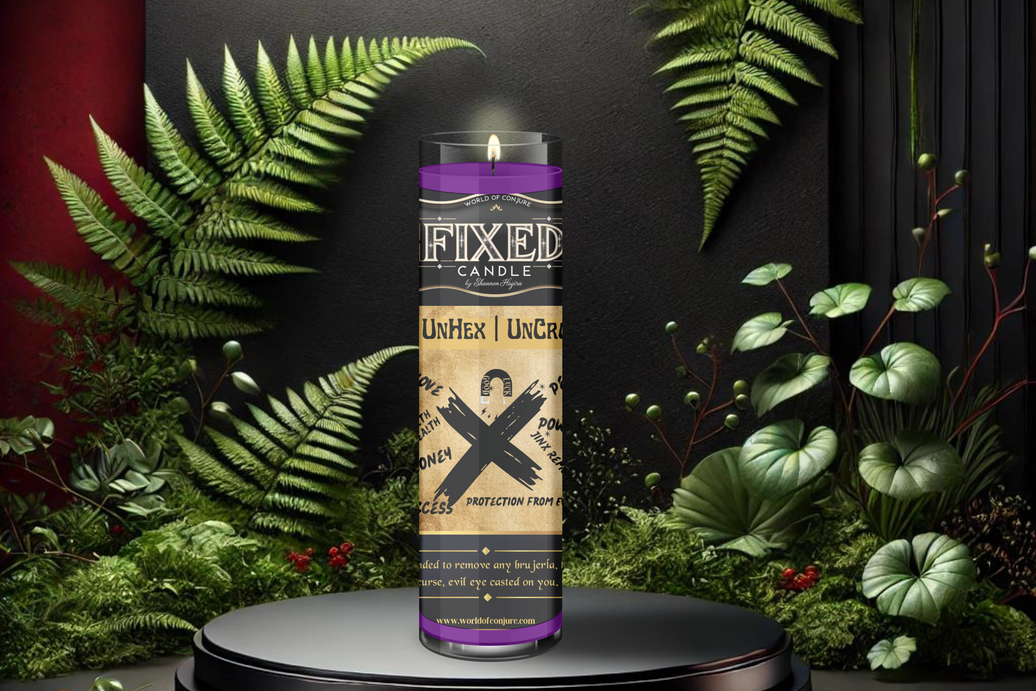 Uncross | UnHex  | UnHex, Remove Brujería, Break Curses & Evil Eye | Fixed Dressed 7 Day Glass Candle