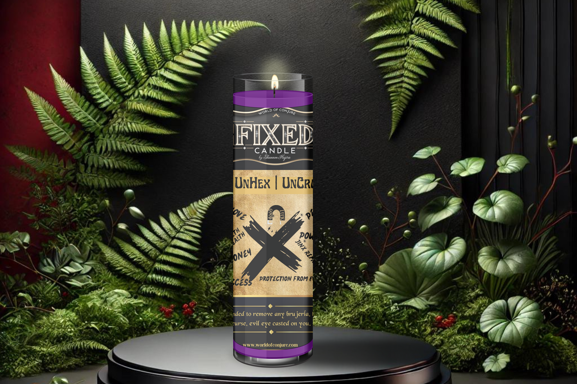 Uncross | UnHex  | UnHex, Remove Brujería, Break Curses & Evil Eye | Fixed Dressed 7 Day Glass Candle