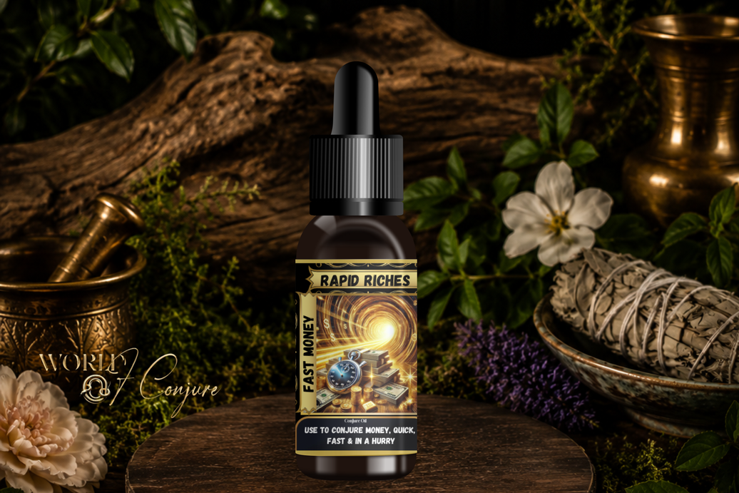 Rapid Riches Condition Oil | Quick Cash, Fast Payouts & Money in a Hurry