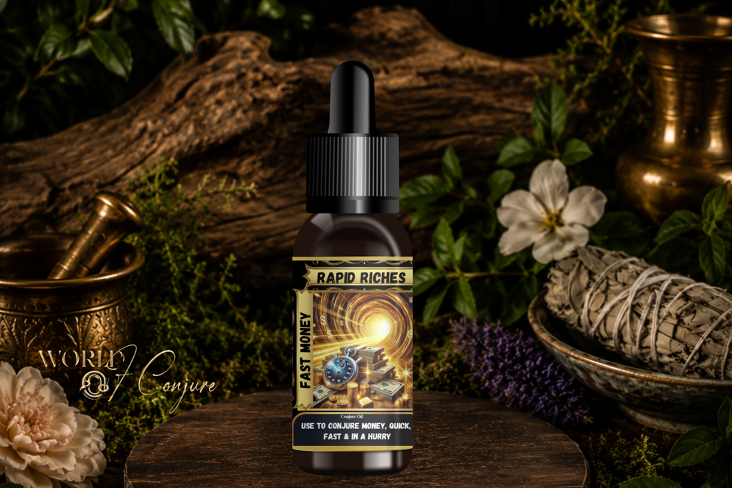 Rapid Riches Condition Oil | Quick Cash, Fast Payouts & Money in a Hurry