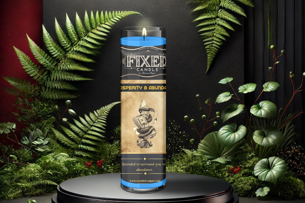Prosperity & Abundance Candle | Overflow, Wealth & Fullness | Fixed Dressed 7 Day Glass Candle
