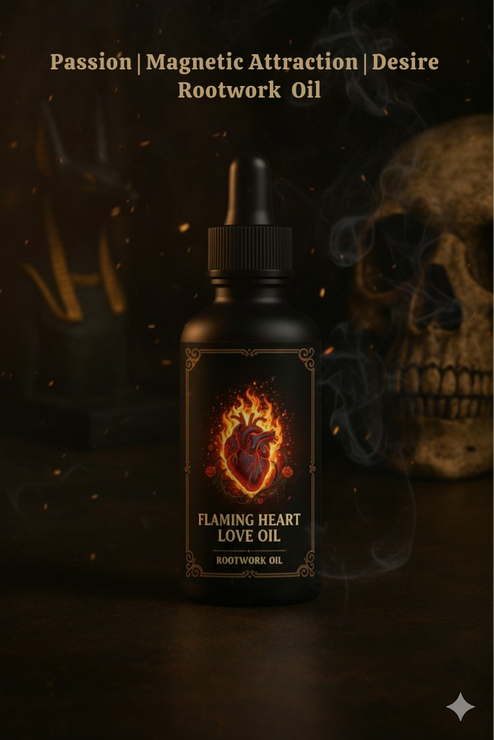 Flaming Heart Love Oil | Passion | Attraction | Desire | Rootwork Condition Oil