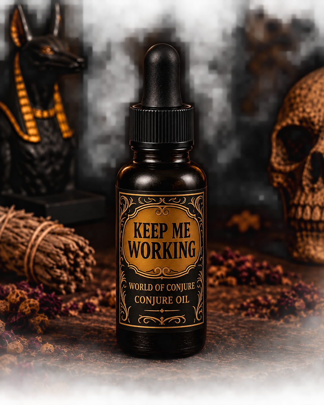 Keep Me Working Candle & Oil Duo for Job Blessings |Steady Money