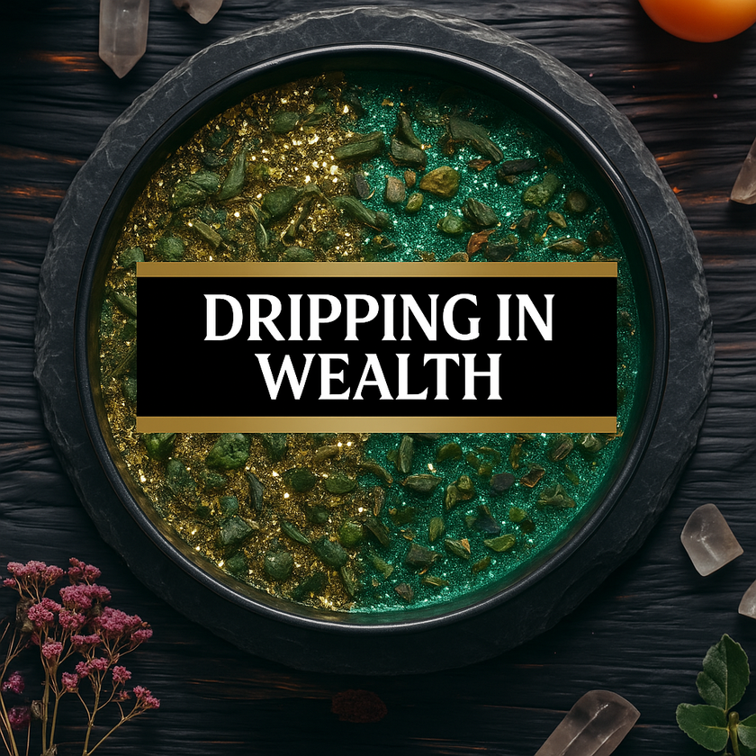 Dripping In Wealth | Money Flow • Fast Prosperity • High-Dollar Blessings | Rootwork Candle