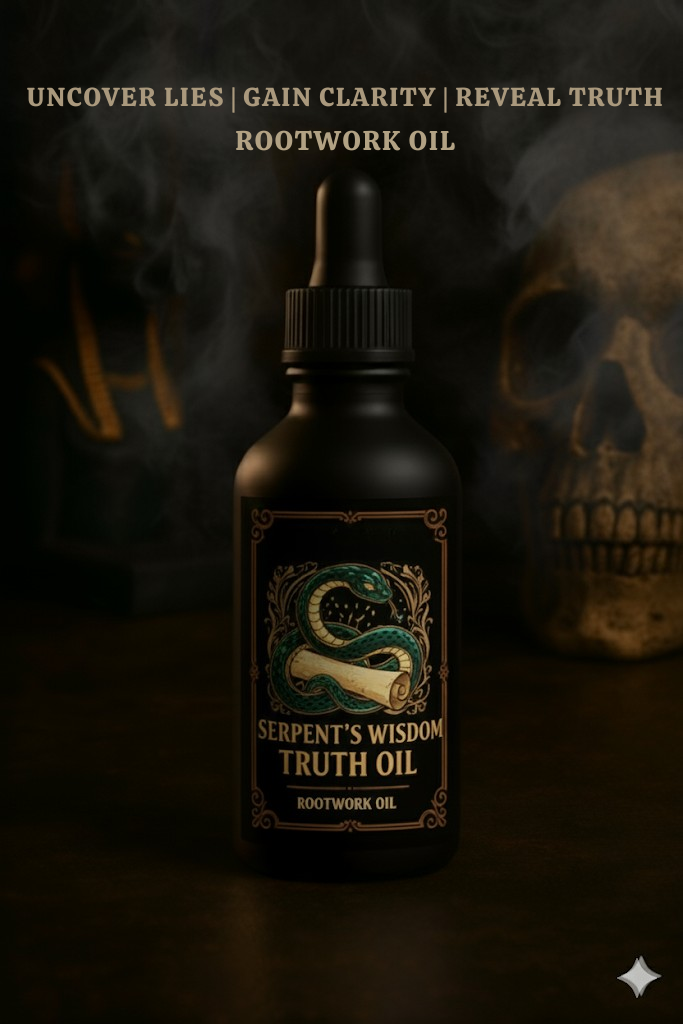Serpent’s Wisdom Truth Oil | Uncover Lies | Gain Clarity | Reveal Truth | Rootwork  Oil