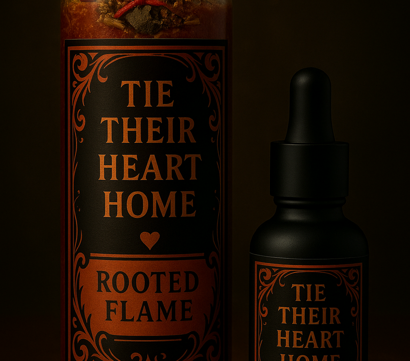 Tie Their Heart Home | Lover Return, Binding |  Rooted Flame Ritual Candle & Oil Duo