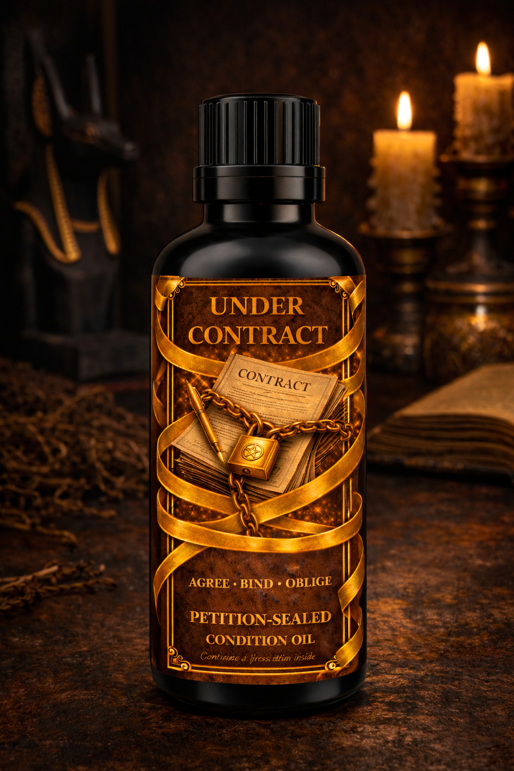 Under Contract Condition Oil | Bind Agreements & Enforce Promises | Petition-Sealed Rootwork Oil