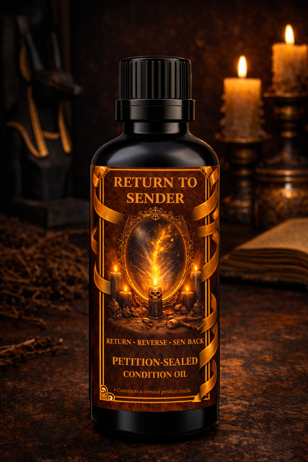 Return To Sender Condition Oil | Return • Reverse • Send Back | Petition-Sealed Rootwork Oil