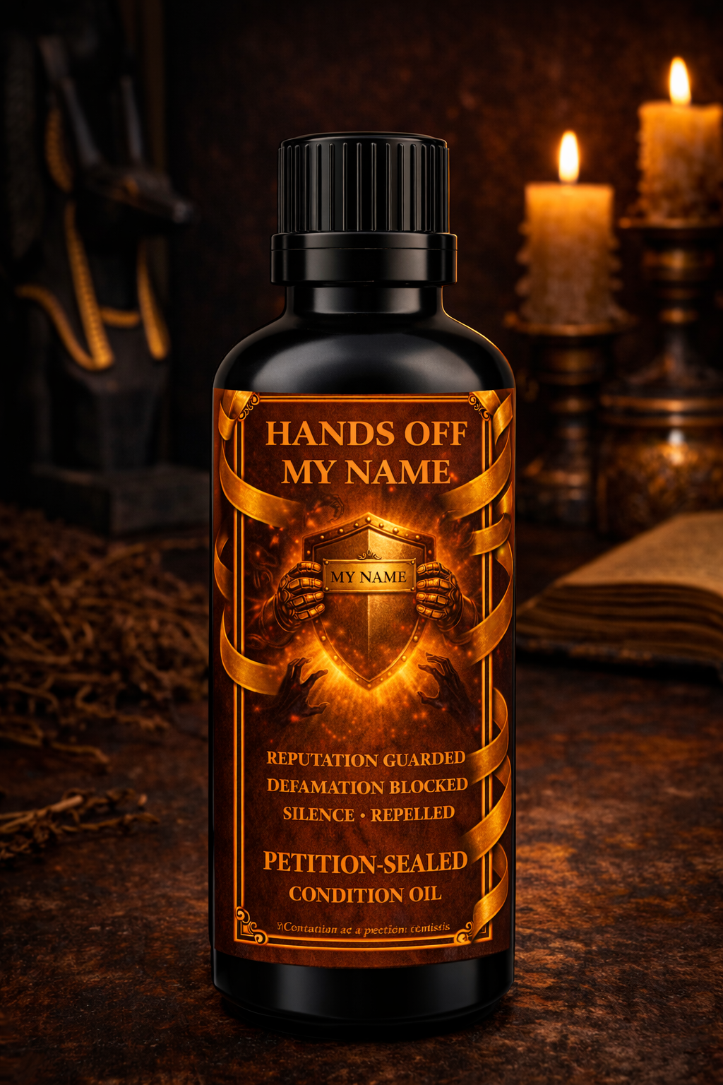 Hands Off My Name Condition Oil | Reputation Guarded • Defamation Blocked • Silence Repelled | Petition-Sealed Rootwork Oil