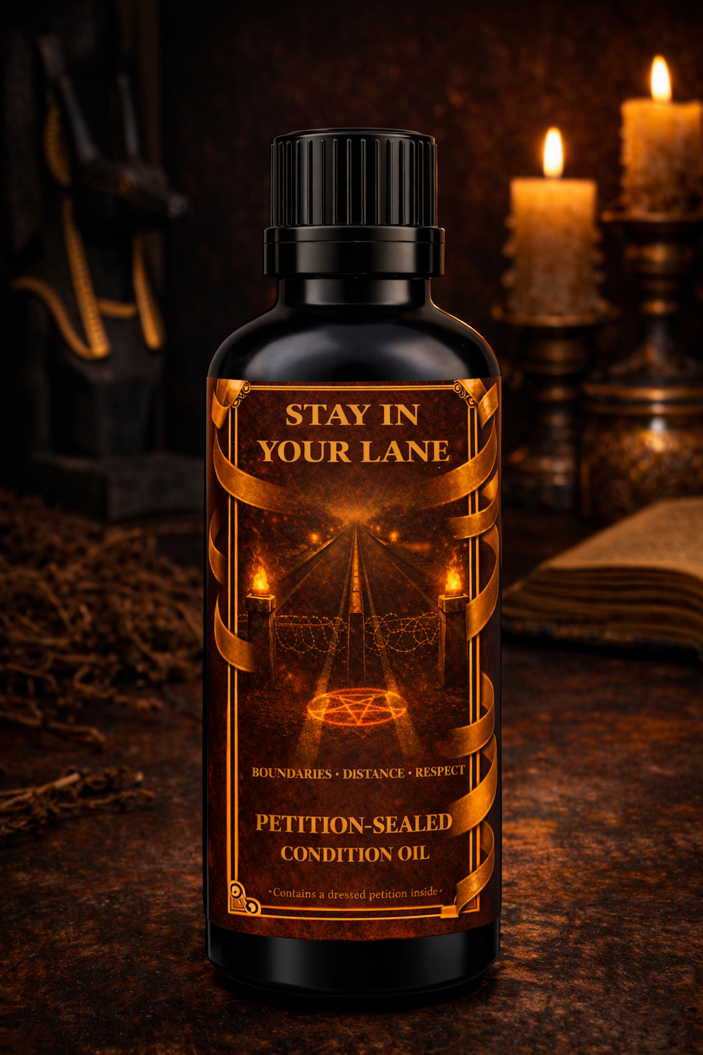 Stay In Your Lane Condition Oil | Boundaries • Distance • Respect | Petition-Sealed Rootwork Oil