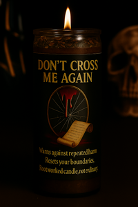 Don’t Cross Me Again | Revenge | Karmic Justice | Spiritual Boundary Reset Rootworked Candle