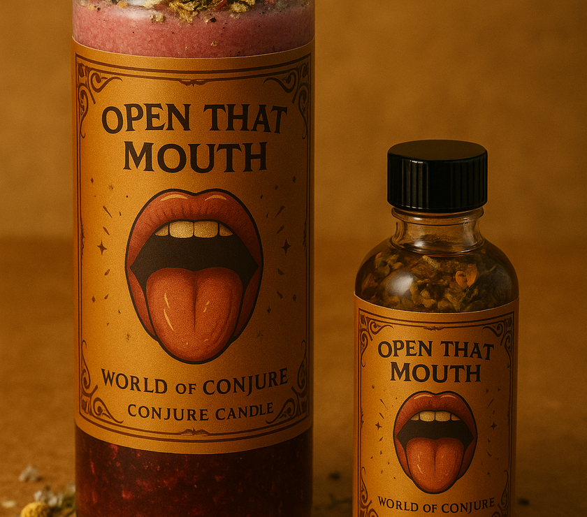 🗣️ Open That Mouth Candle & Oil Duo for Truth-Telling & Confession | Speak What’s Hidden