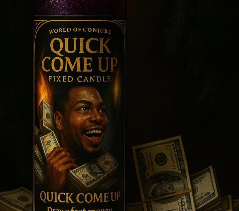 QUICK COME UP | Fast Money Attraction Candle | Fixed 7-Day Ritual Candle
